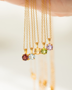 Sky Blue Topaz Solitaire Pendant Necklace in 18k Gold Vermeil