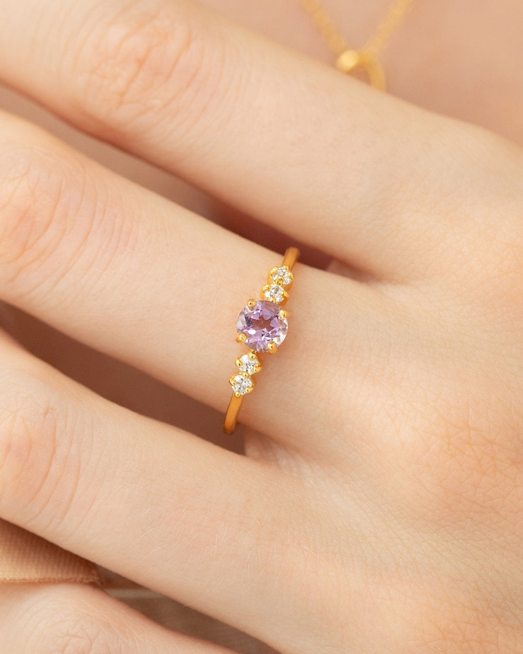 Lavender Amethyst Everyday Jewellery Gift Set in 18k Gold Vermeil