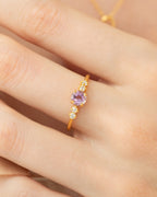 Lavender Amethyst Everyday Jewellery Gift Set in 18k Gold Vermeil