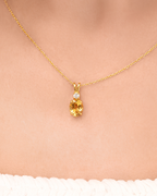 Citrine Pendant Necklace in 18k Gold Vermeil