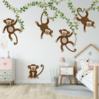 Extra Monkeys, Vines & Leaves -  Repositionable Wall Decals Add-on Set