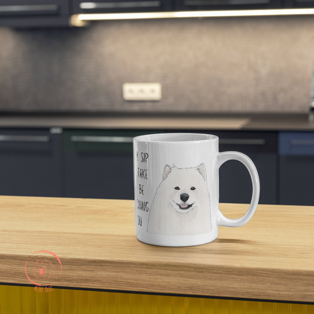 Samoyed Stalker: The Mug That Watches Your Every Sip