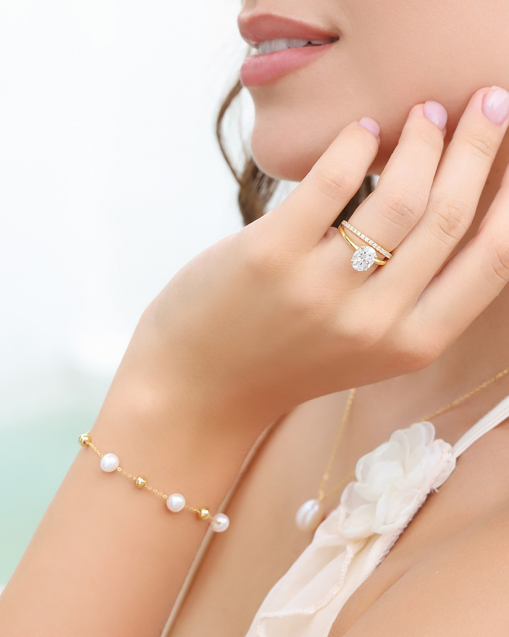 Freshwater Pearl Bracelet in 18k Gold Vermeil