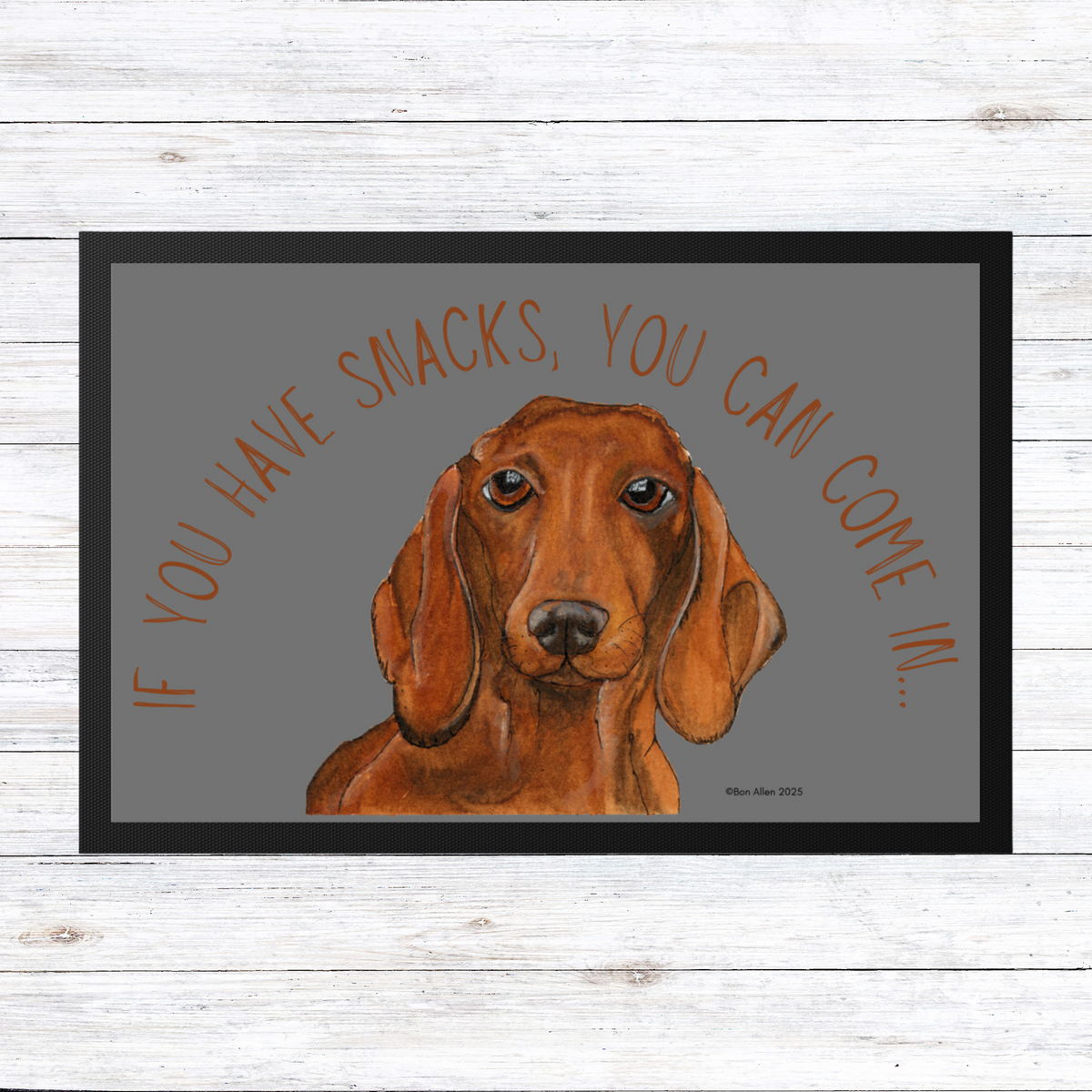 Snacks-Only VIP Access: The Dachshund Doormat!