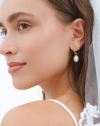 Pearl & Moissanite Bridal Jewellery Set in 18k Gold Vermeil