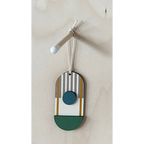 Geometric Decoration - Mini Mid-Century Wall Art - Little Wooden Decoration - Green & Yellow Decor