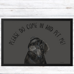 "Please Do Come In and Pet Me!" – Pug Door Mat