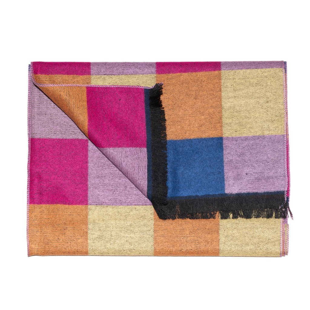 Bright Check Bamboo Scarf