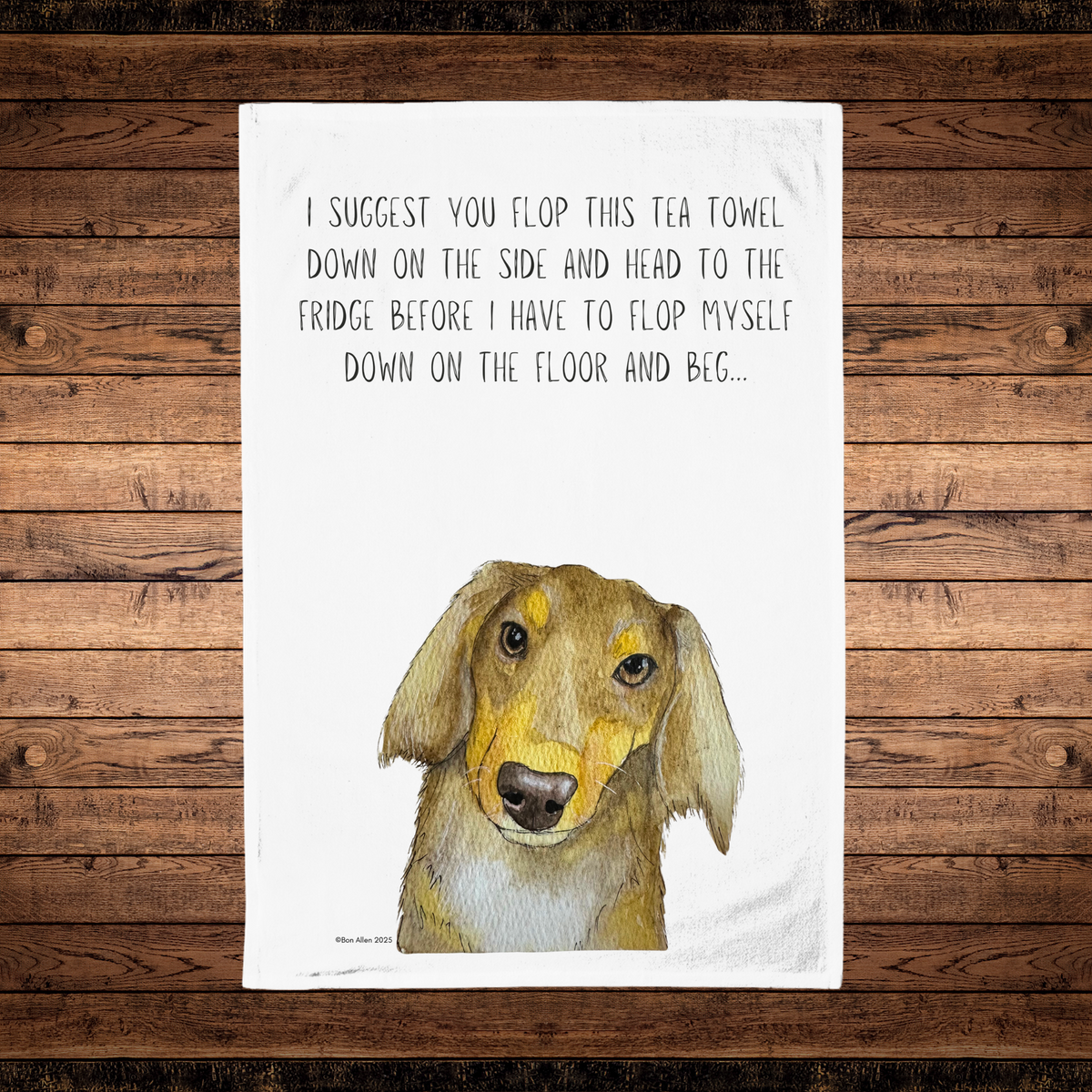 The Dachshund Tea Towel – Long Dog, Big Attitude!