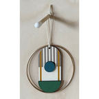 Small Geometric Wall Hanging - Mini Mid-Century Wall Art - Little Wooden Decoration - Contemporary Wall Decor