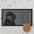 Pug Pet Bowl Mat – "Watch How Quickly I Make This Disappear!"