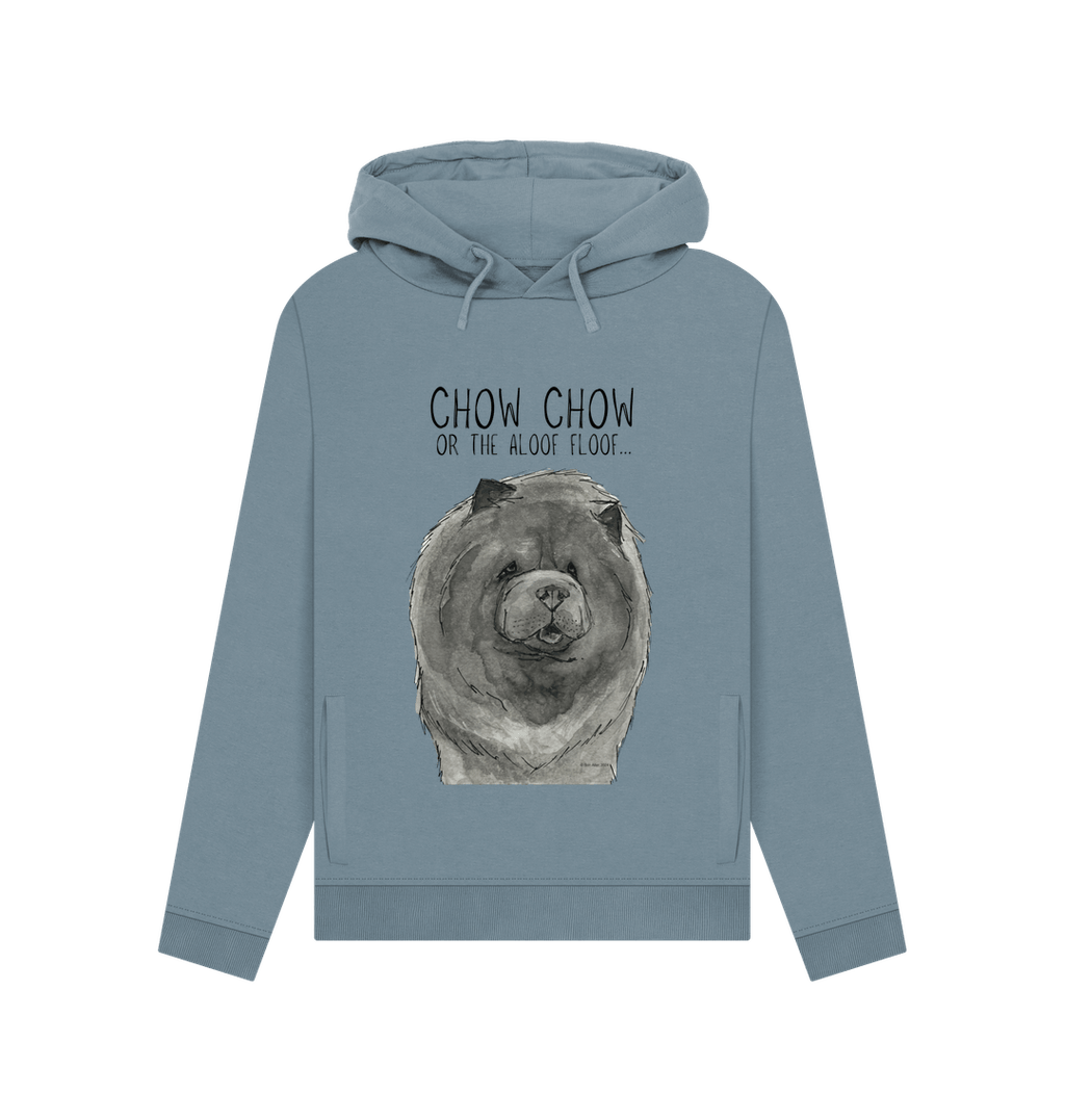Cozy Up in the Blue Chow Chow Women's Hoodie – Featuring The Aloof Floof!