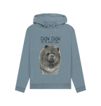 Cozy Up in the Blue Chow Chow Women's Hoodie – Featuring The Aloof Floof!