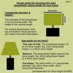 Ecru wiggle cone lampshade, extra tall lampshade