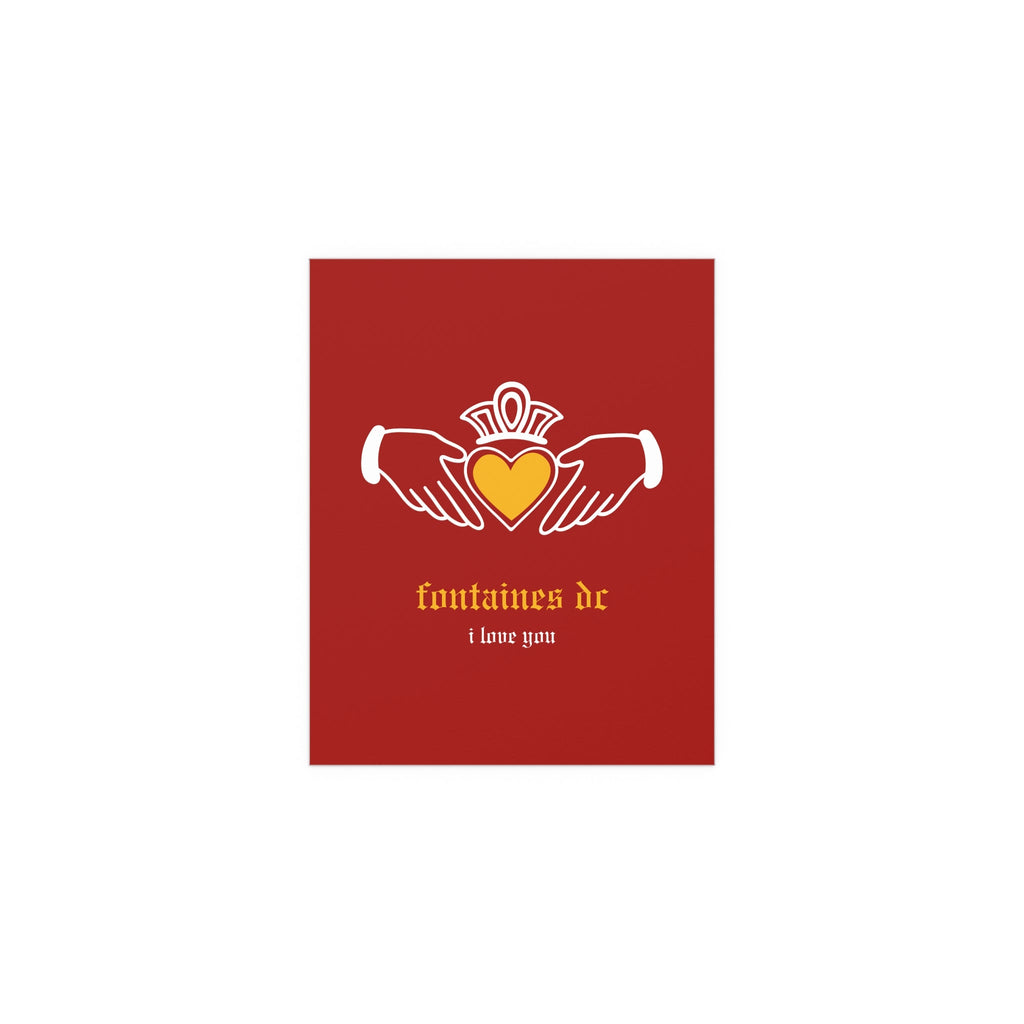 Fontaines DC - I Love You - Irish Claddagh (Red + Yellow)