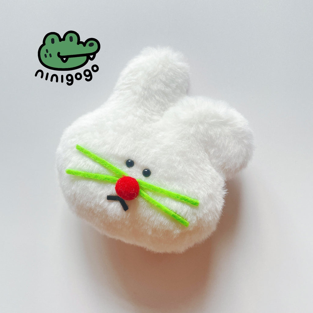 NINIGOGO | White Fold-ear Bunny Plush Charm