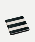 Fused Glass Coaster – Handmade Striped Bullseye Design by David Perry Glass & Ceramics (10cm-striped-dual-coloured-coaster-bullseye-collection)