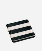 Fused Glass Coaster – Handmade Striped Bullseye Design by David Perry Glass & Ceramics (10cm-striped-dual-coloured-coaster-bullseye-collection)