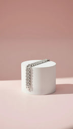Waterproof Oversized XL Stainless Steel Crystal Bracelet Chain