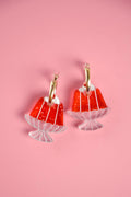 Strawberry Jelly Hoop Earrings