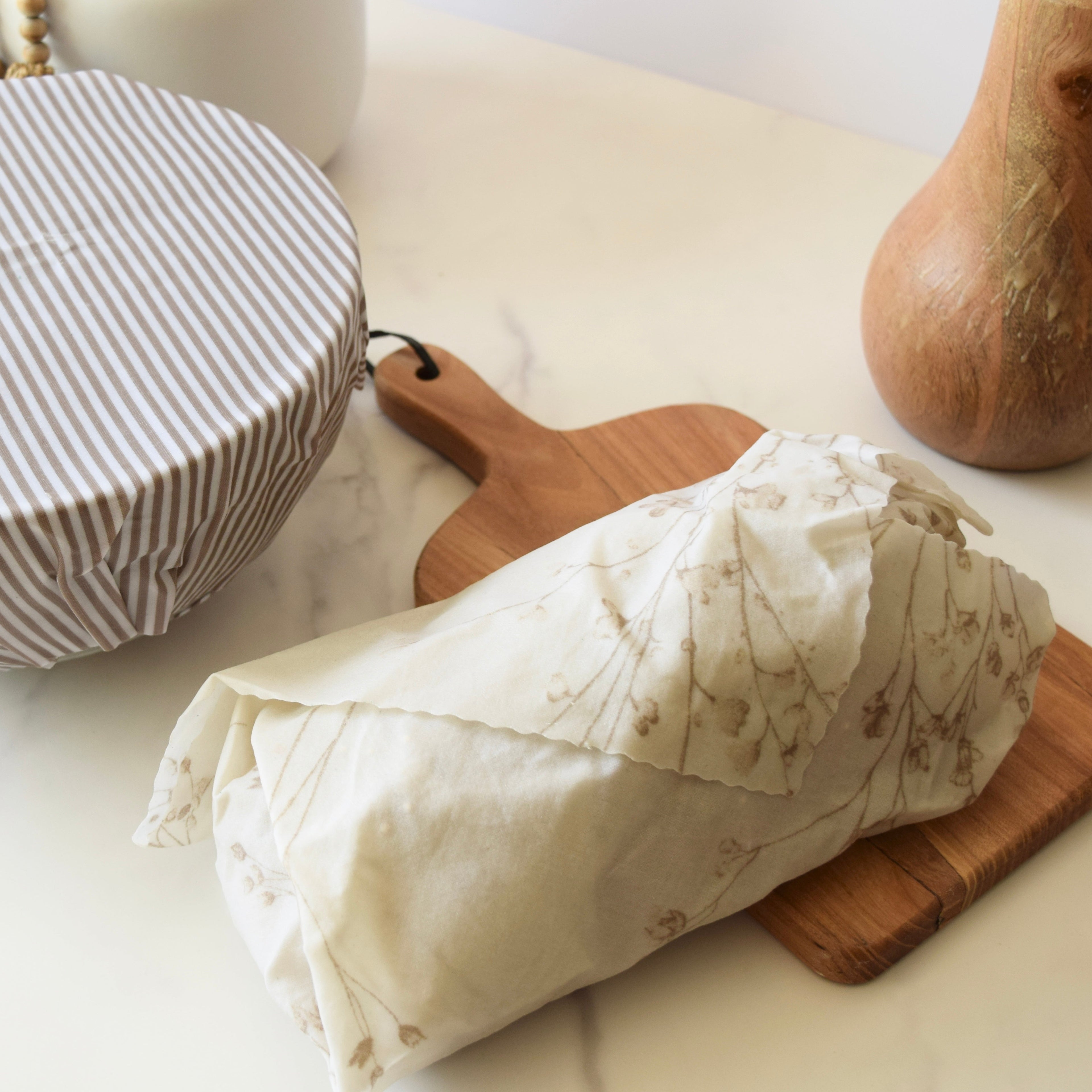 Beige Striped organic cotton wrap
