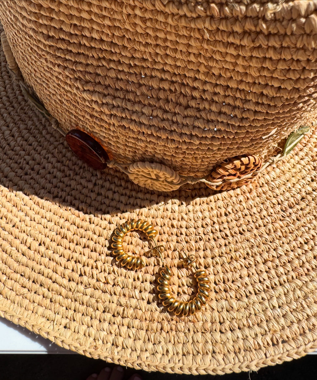 Spiral Gold Hoops