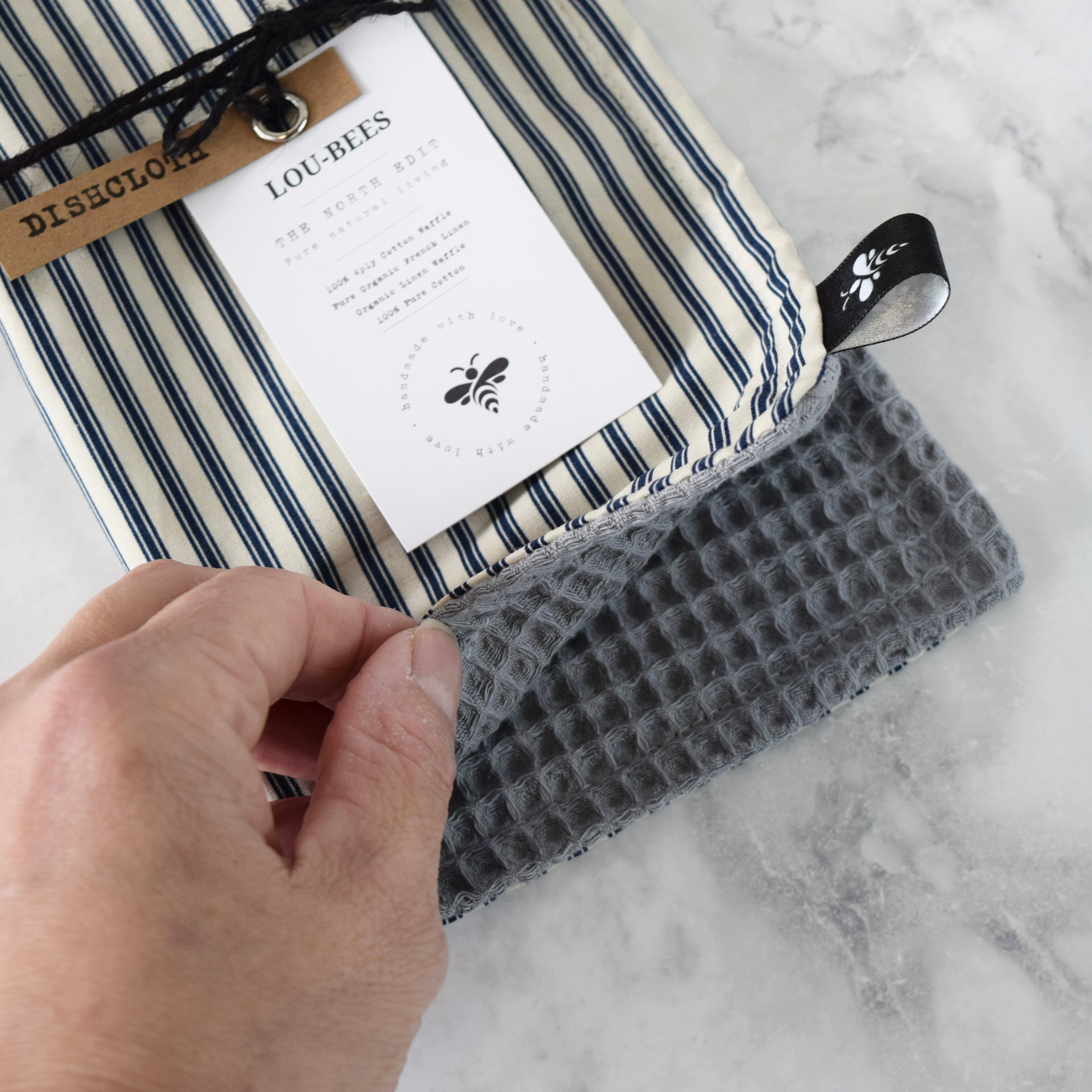 French Inspired Navy Stripe Kitchen Trio