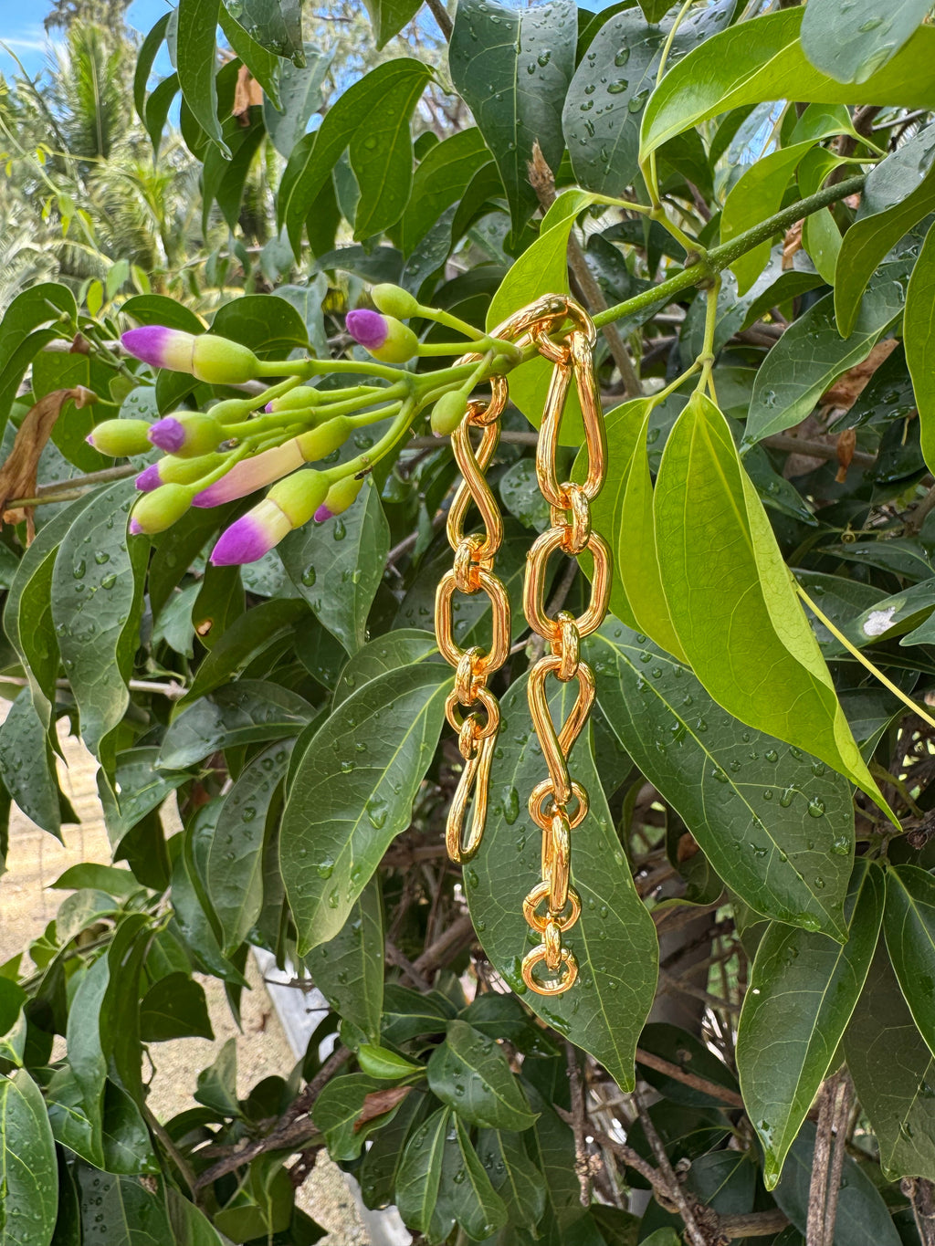 Swirl Chunky Chain Link Bracelet