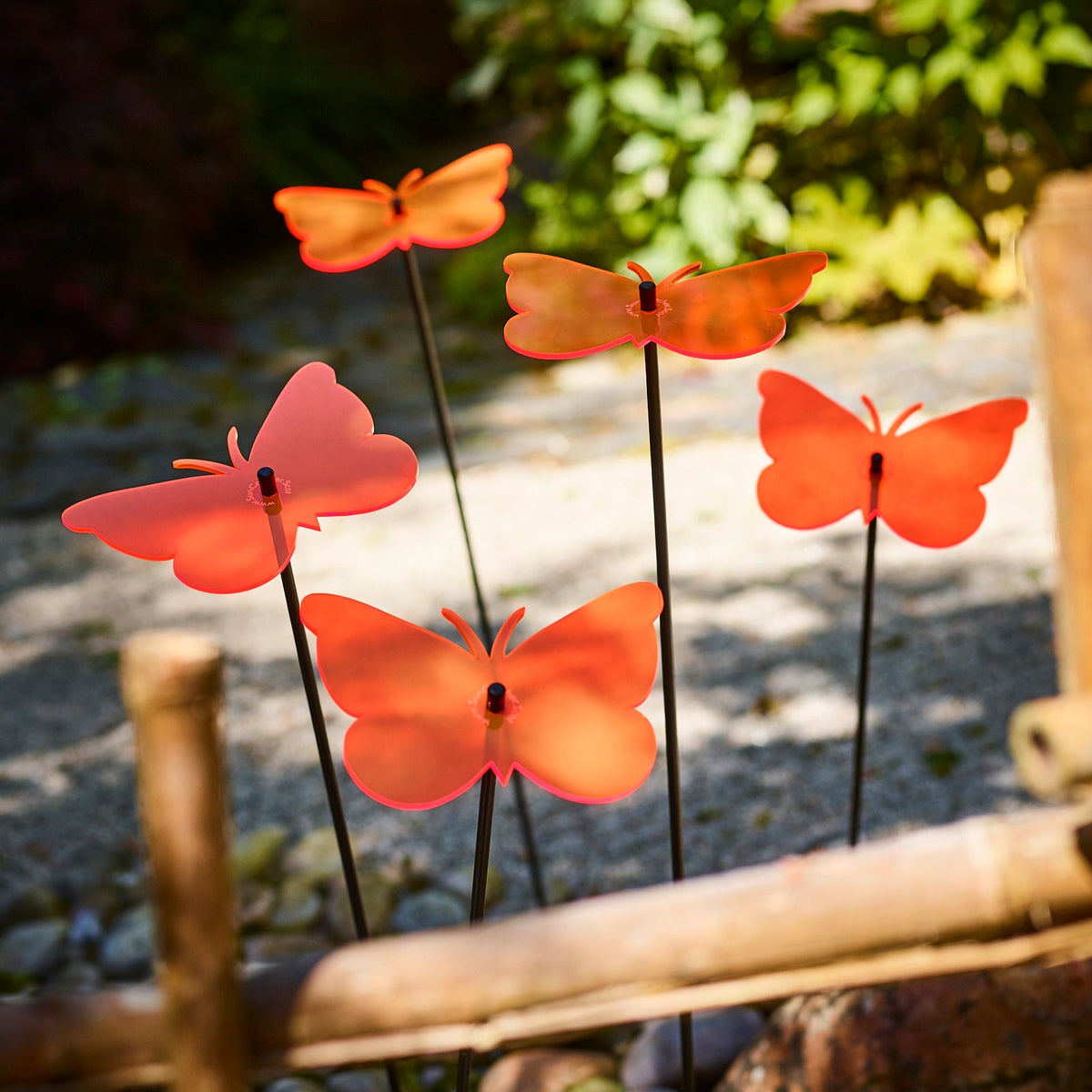 Large Garden Décor Ornaments Set of 5 'Gatekeeper Butterflies'