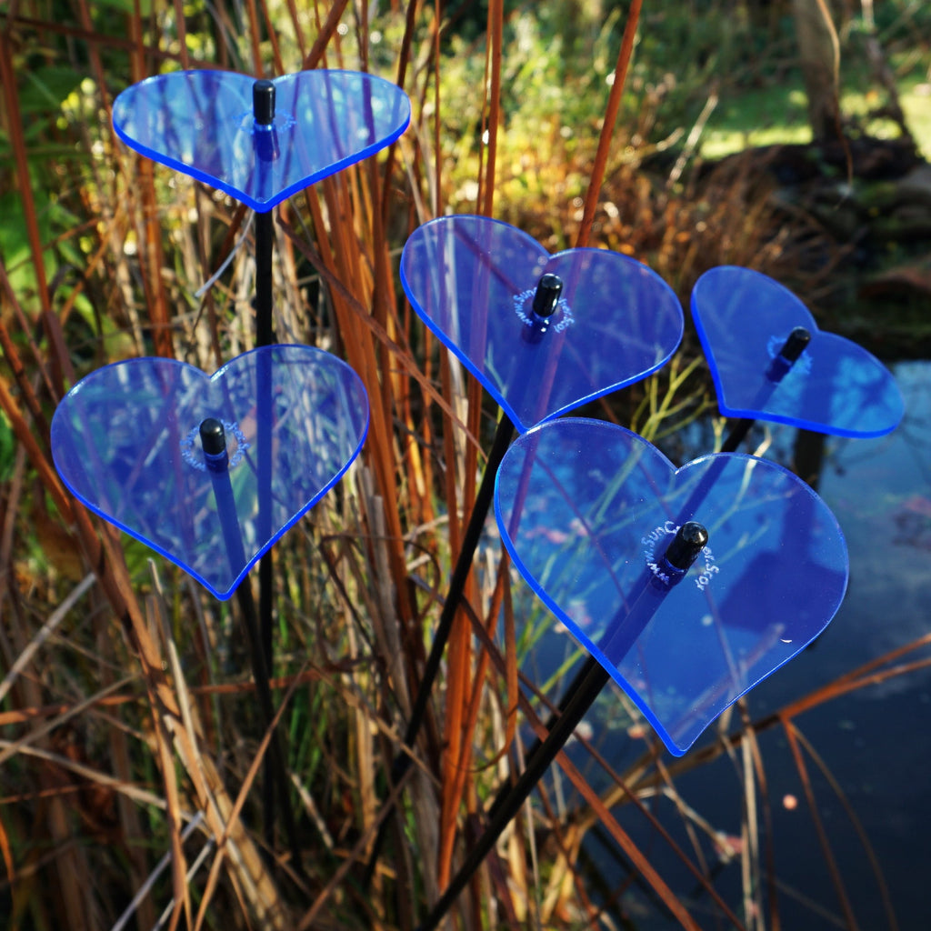 Medium Garden Décor Ornaments Set of 5 'Hearts'