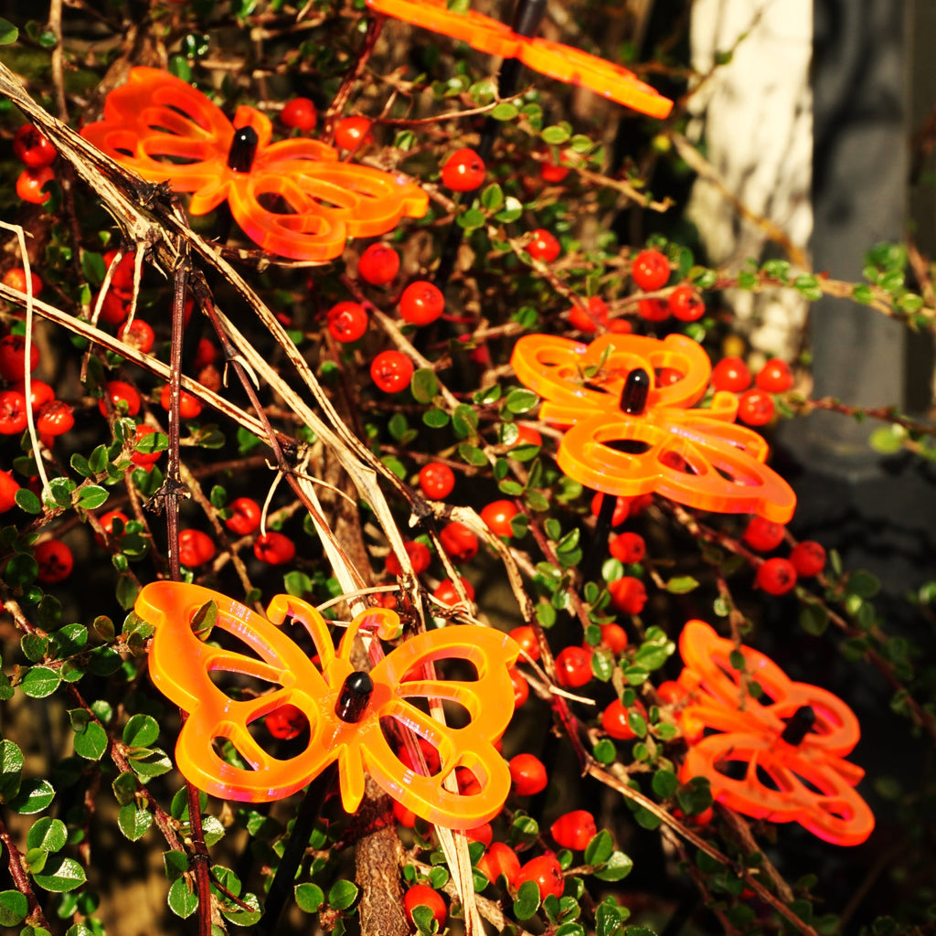 Large Garden Décor Ornaments Set of 5 'Comma Butterflies'
