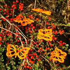 Large Garden Décor Ornaments Set of 5 'Comma Butterflies'