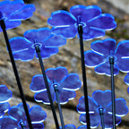 Small Garden Décor Ornaments Set of 5 'Double Blossom'