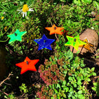 Garden Décor Ornaments Set of 5 small 'Shining Stars'