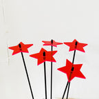 Garden Décor Ornaments Set of 5 small 'Shining Stars'
