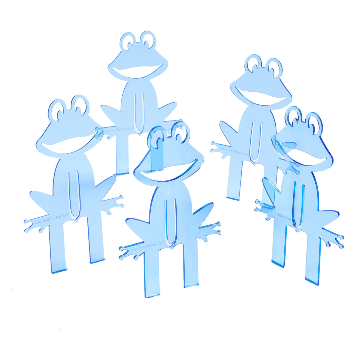 Garden Décor Ornament Stakes Set of 5 'Happy Frogs'