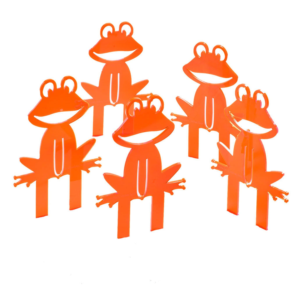 Garden Décor Ornament Stakes Set of 5 'Happy Frogs'