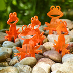 Garden Décor Ornament Stakes Set of 5 'Happy Frogs'