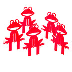Garden Décor Ornament Stakes Set of 5 'Happy Frogs'
