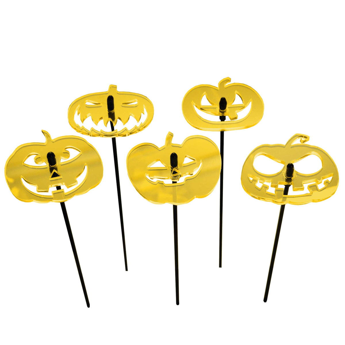 Set of 5 Small Halloween Pumpkins – Garden & Home Autumn Décor Ornaments for Halloween & Harvest