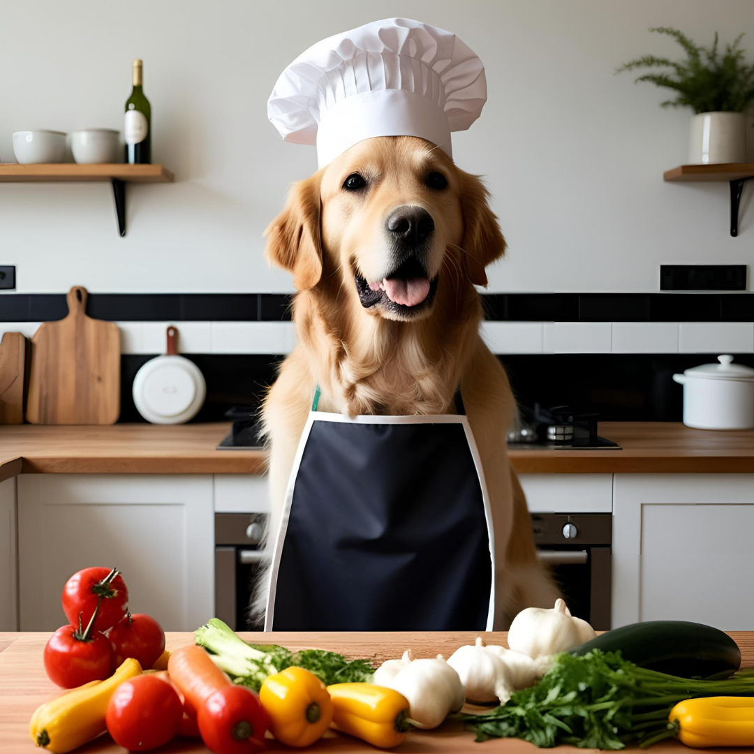 Golden Retriever Chef Apron: Enforce the Cheese Tax in Style!