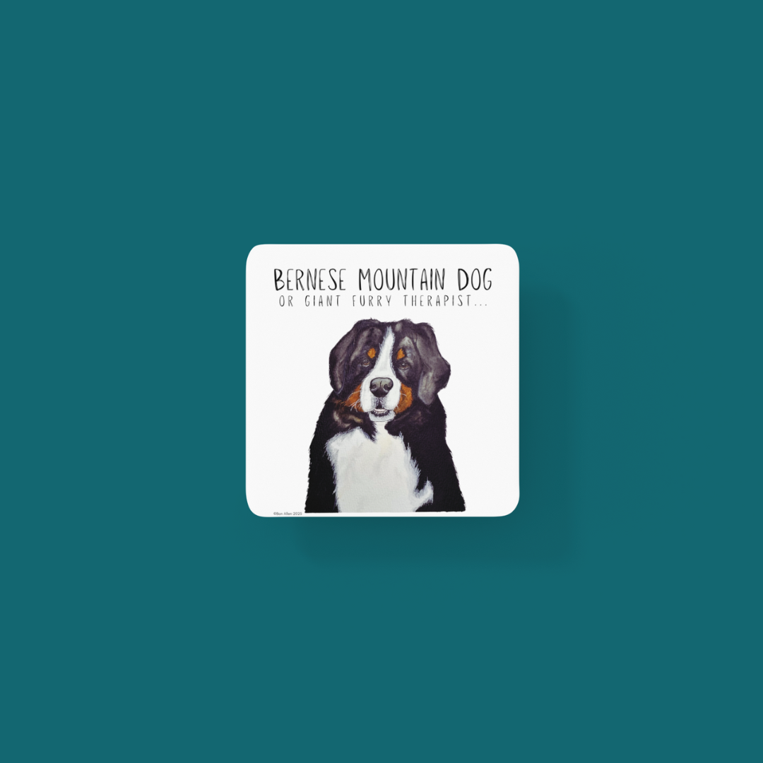 Set of 4 Giant Furry Therapist Coasters – Keep Your Drinks Safe with Big Dog Energy!