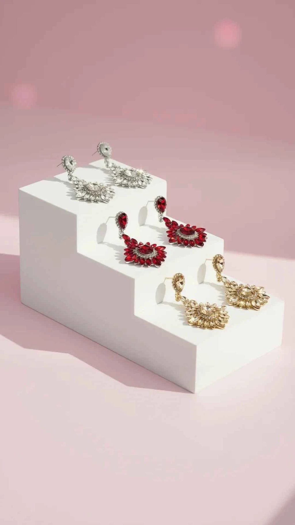 Layered Crystal Drop & Dangle Earrings