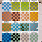 Fused Glass Coaster - Handcrafted Chequered Design from Cornwall by David Perry Glass & Ceramics (10cm-chequered-dual-colour-coaster-oceanside-collection)