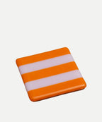 Fused Glass Coaster – Handmade Striped Bullseye Design by David Perry Glass & Ceramics (10cm-striped-dual-coloured-coaster-bullseye-collection)