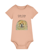 Cutest Little Pup: Fawn Chow Chow Baby Bodysuit!