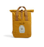 Cream Chow Chow Chic: Aloof Floof Roll-Top Backpack