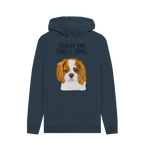 Crowned & Cozy: Sustainable Men's Hoodie Featuring Your Cavalier King (or Queen)