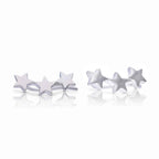 Diamonfire Plain Triple Star Crawler Earrings