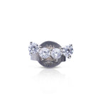 Diamonfire Single Four Stone Crawler Stud Earring